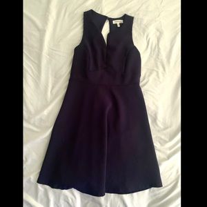 Navy Blue Mini Dress with Bow